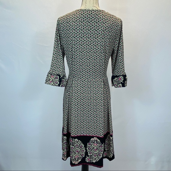 Aryeh Nancy Fit & Pleated Print‎ Midi Dress - Picture 10 of 12